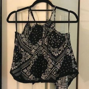 Nasty Gal Bandana Tank Top with Tie Closure